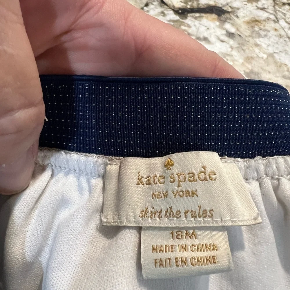 Kate Spade “Skirt the Rules” Baby Girls Metallic Gold Pleated Skirt Size 18 mo